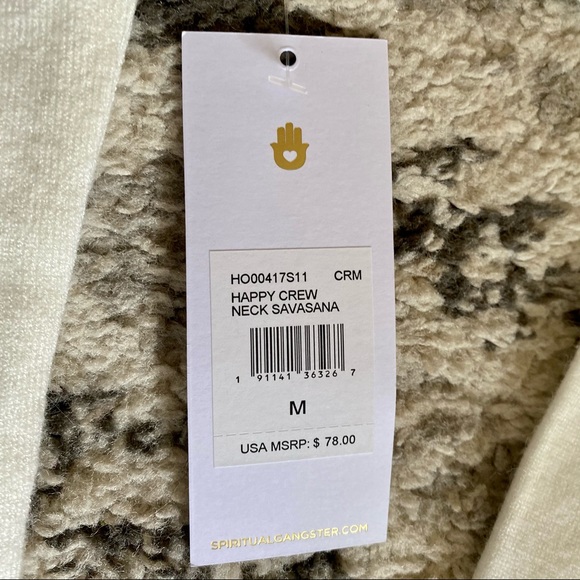 NWT Spiritual Gangster HAPPY Savasana Sweatshirt - Picture 9 of 12